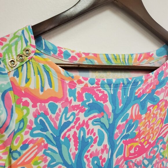 Lilly Pulitzer Womens 50 UPF Sophie Dress Size XS Multicolor Preppy Beach Spring - Picture 2 of 10